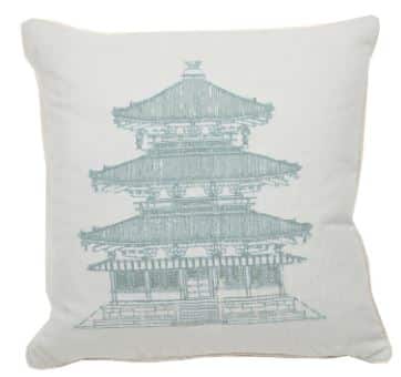 Pagoda Dynasty Performance Pillow in Mist Suitable for Indoor/Outdoor Use 20"Sq 1